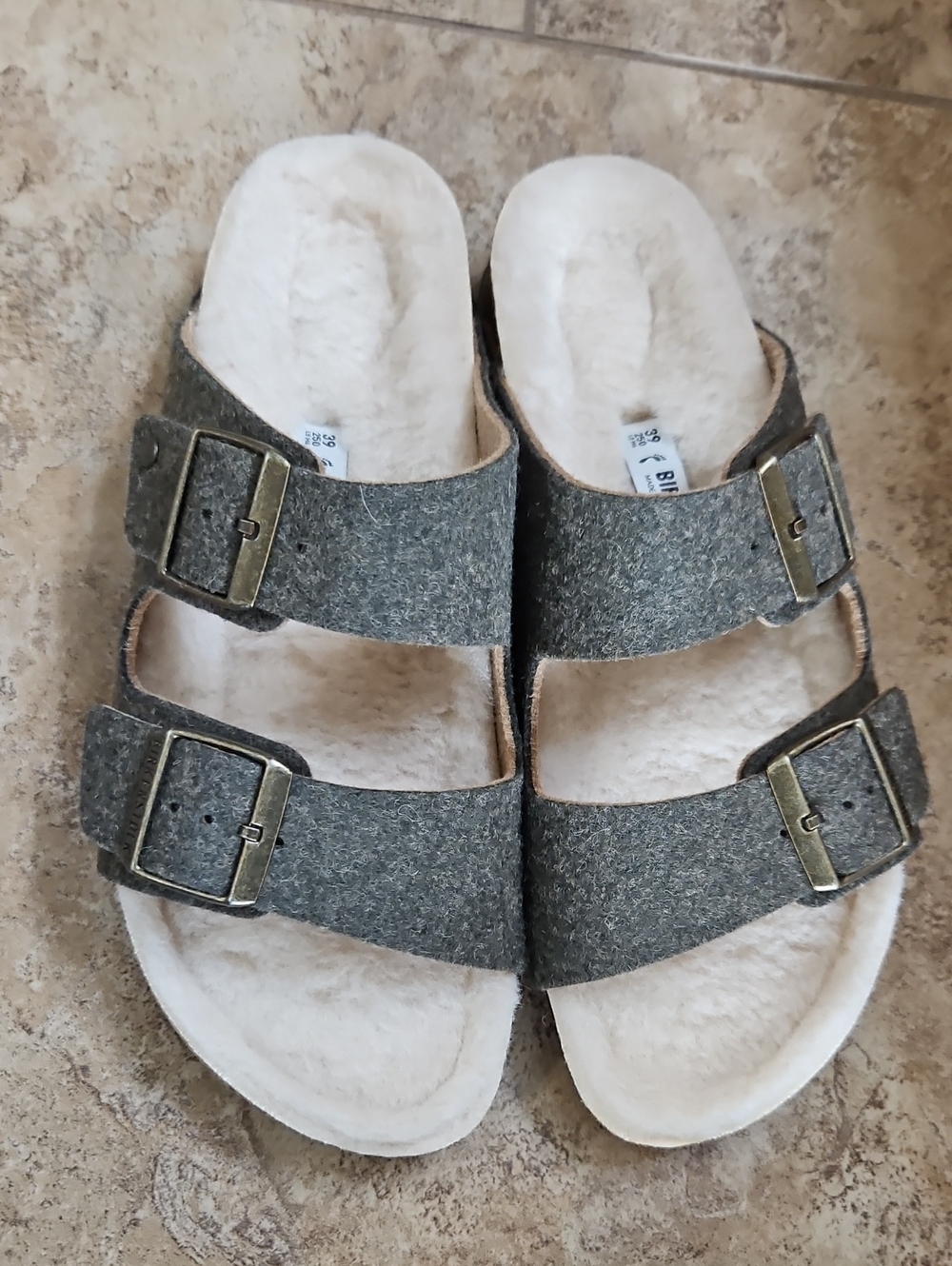 Birkenstocks Size 39 Fleece Lined